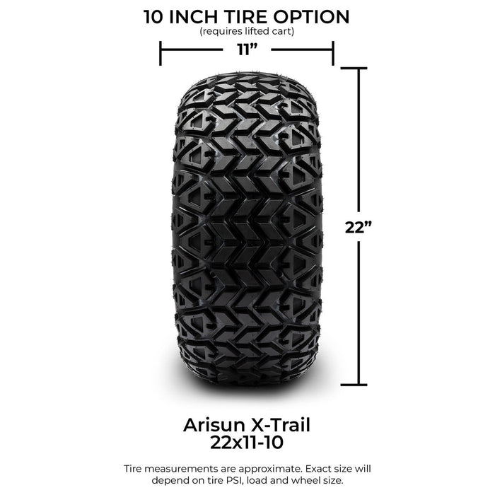 MODZ 10' Vampire Machined Black - Tire and Wheel Combo