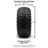 MODZ® 10" Ambush Machined Black Wheels & Off-Road Tires Combo