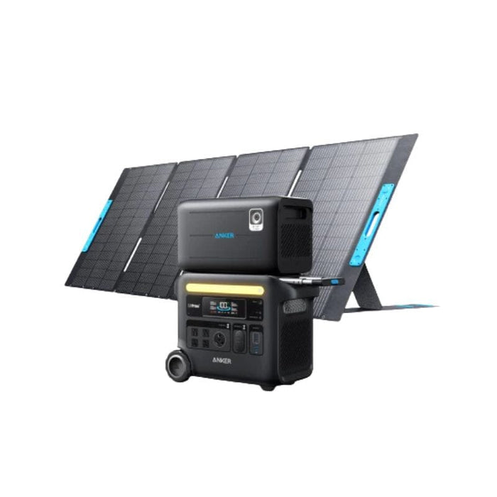 Anker Solix F2600 4608Wh / 2,400W Portable Power Station with Expansion Battery + Choose Your Custom Bundle | Complete Solar Kit