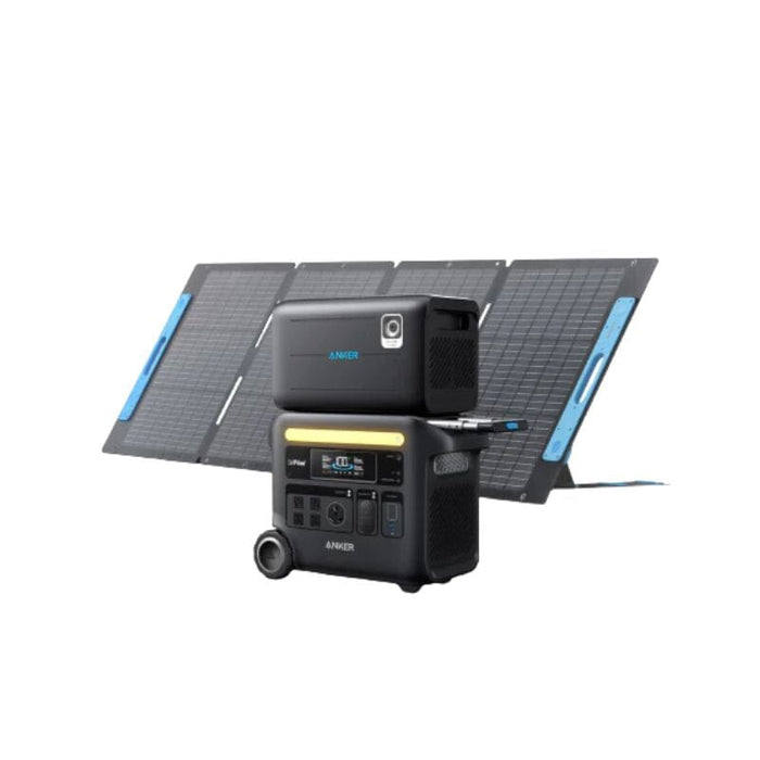 Anker Solix F2600 4608Wh / 2,400W Portable Power Station with Expansion Battery + Choose Your Custom Bundle | Complete Solar Kit