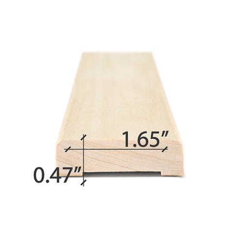 Prosaunas Aspen 1x2 (12mm x 42mm) Door Trim UK Sauna Wood