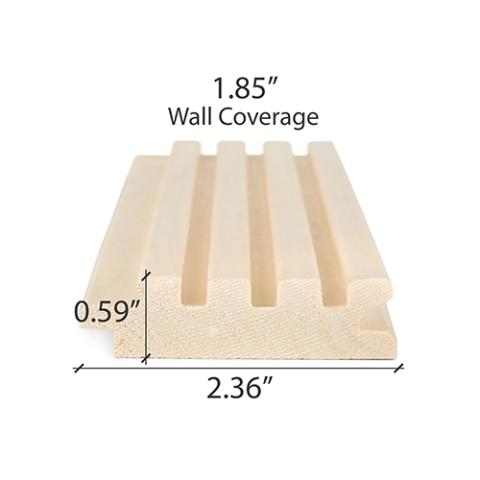 Prosaunas Aspen Groove-S 1x3 (15mm x 60mm) T&G Sauna Wood