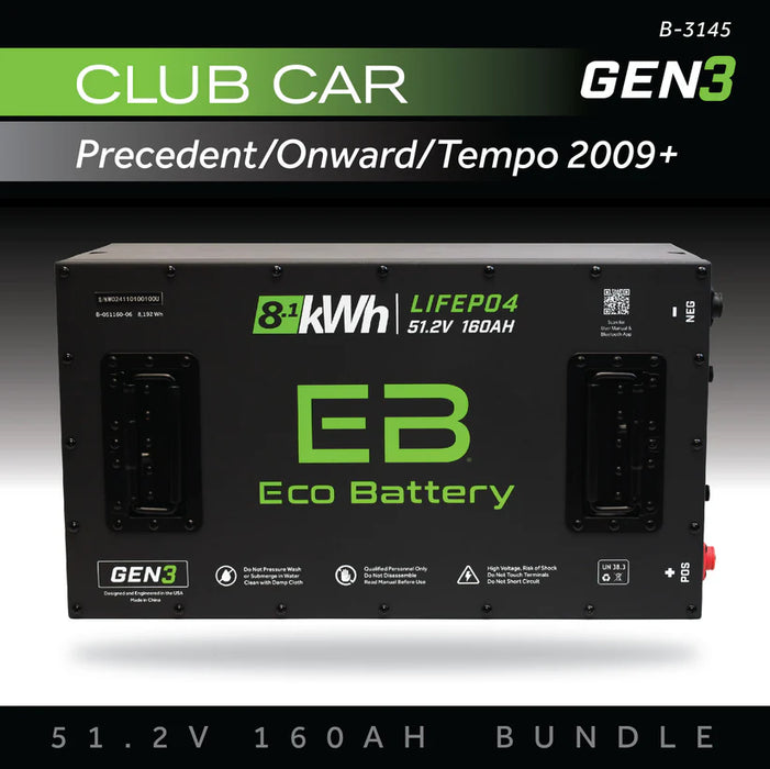 Eco Battery GEN3 51V 160Ah Battery Bundle - Club Car Precedent / Onward / Tempo / 2009+