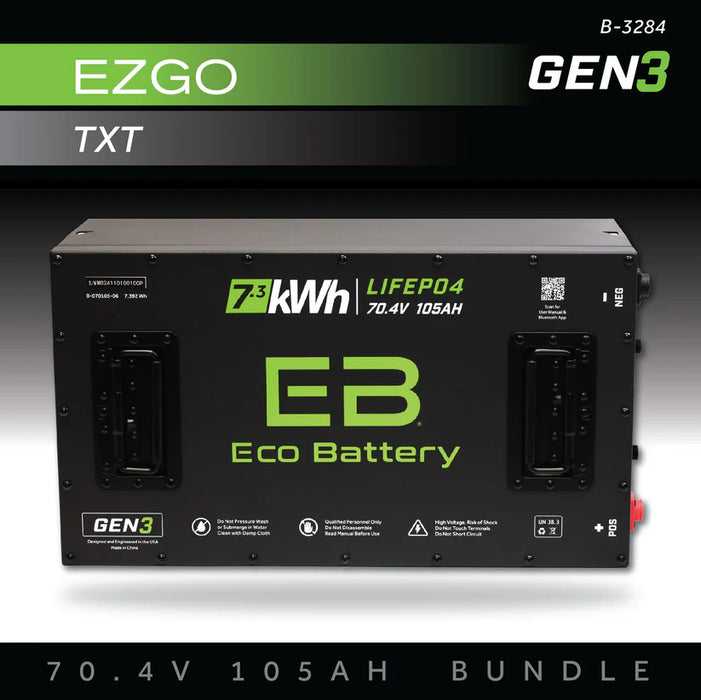 Eco Battery GEN3 70V 105Ah Battery Bundle - EZGO TXT