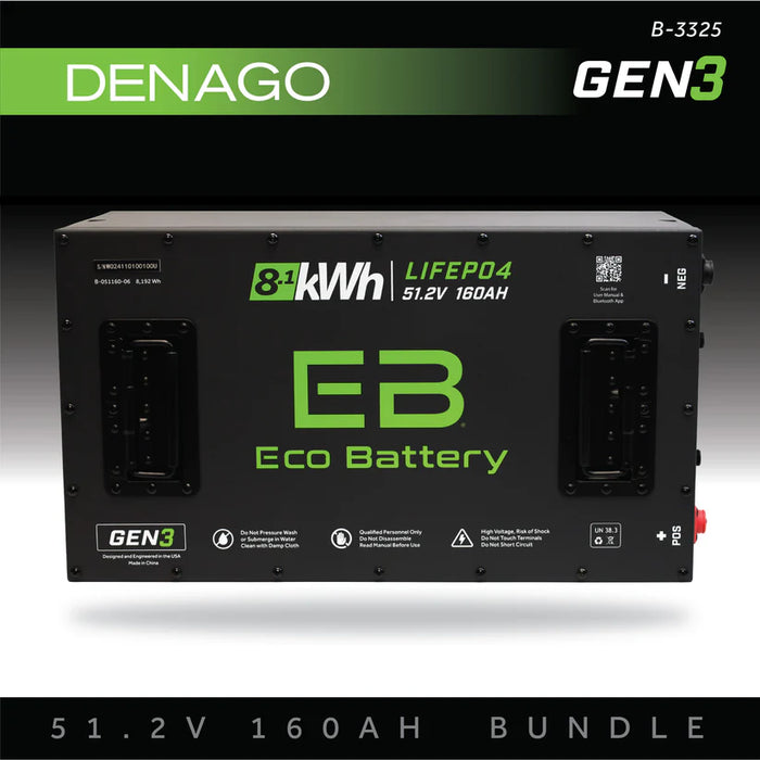 Eco Battery GEN3 51V 160Ah Battery Bundle - Denago