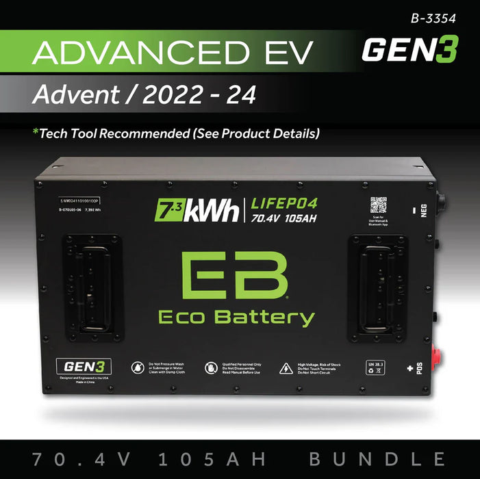Eco Battery GEN3 70V 105Ah Battery Bundle - Advanced EV Advent / 2022-2024