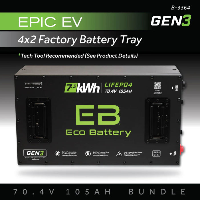 Eco Battery GEN3 70V 105Ah Battery Bundle - Epic EV (4 X 2 Factory Battery Tray)