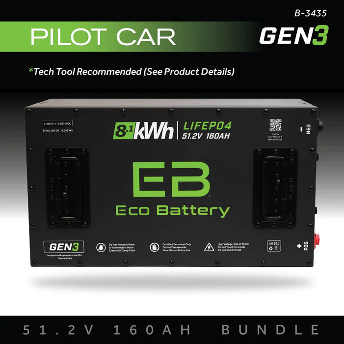 Eco Battery GEN3 51V 160Ah Battery Bundle - Pilot Car