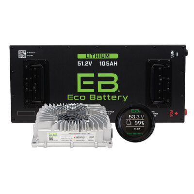Eco Battery 51V 105Ah "Skinny" Lithium Bundle Kit with Charger & Converter
