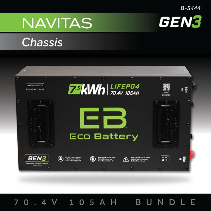 Eco Battery GEN3 70V 105Ah Battery Bundle - Navitas Chassis