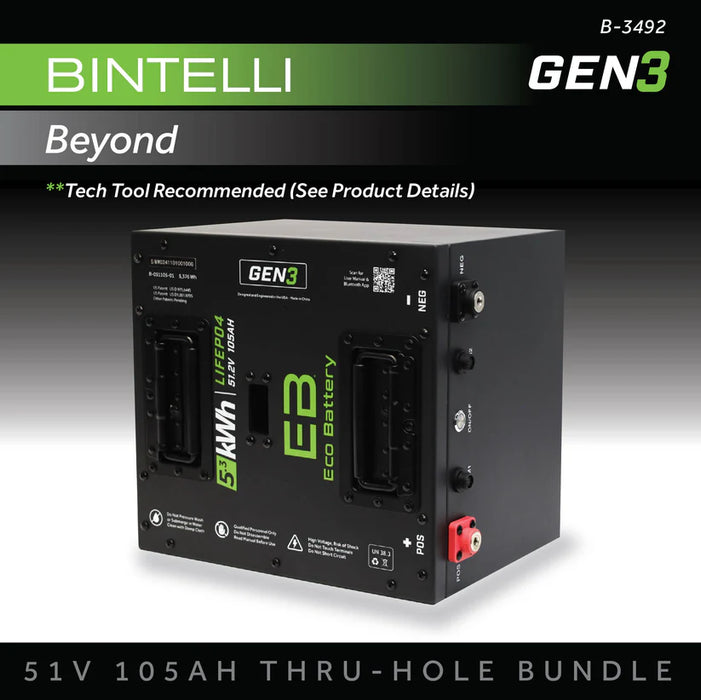 Eco Battery GEN3 51V 105Ah "Thru-Hole" Battery Bundle - Bintelli Beyond