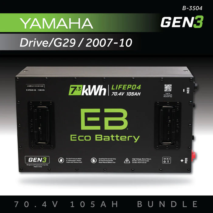 Eco Battery GEN3 70V 105Ah Battery Bundle - Yamaha Drive / G29 / 2007-2010