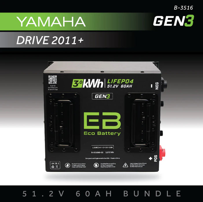 Eco Battery GEN3 51V 60Ah Battery Bundle - Yamaha Drive 1 & 2 / 2011+