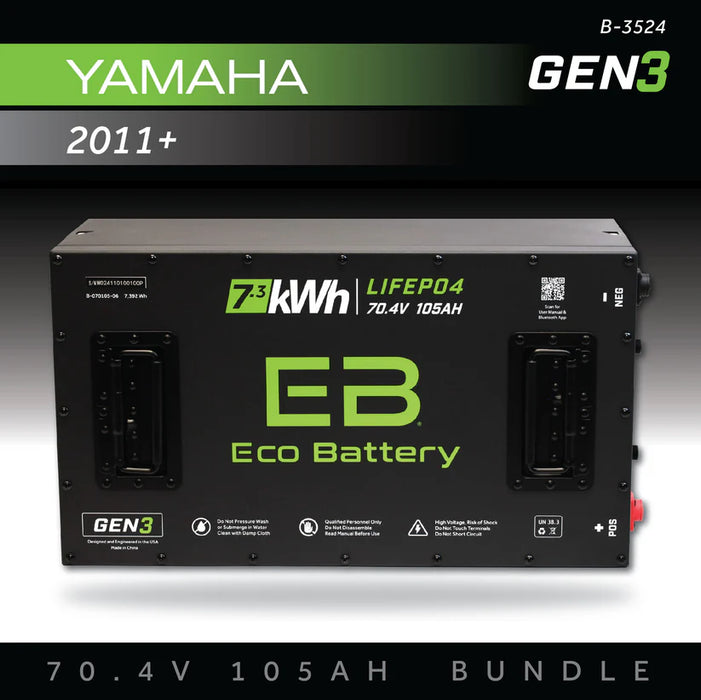 Eco Battery GEN3 70V 105Ah Battery Bundle - Yamaha Drive 1 & 2 / 2011+