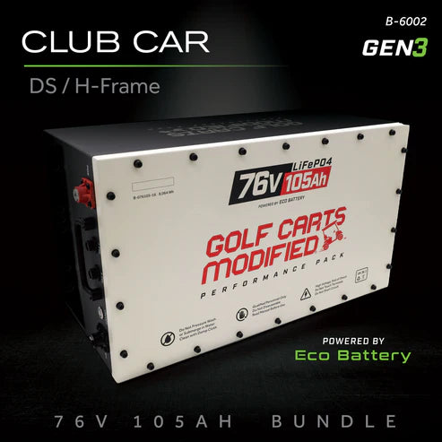 Eco Battery 76V 105AH Battery Bundle / Club Car DS / H-Frame