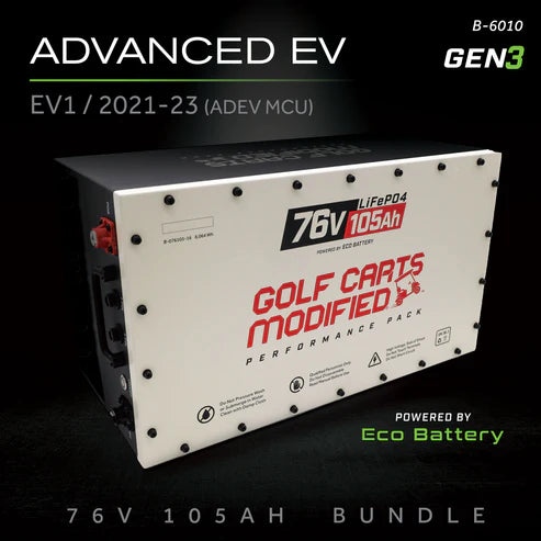 Eco Battery 76V 105AH Battery Bundle / Advanced EV EV1 / 2021-23 (ADEV MCU)