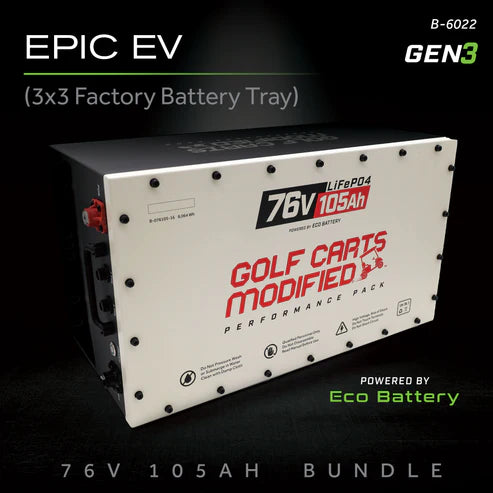 Eco Battery 76V 105AH Battery Bundle / Epic EV (3x3 Factory Battery Tray)