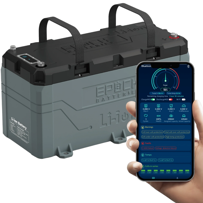 Epoch Batteries 36V 100Ah | Marine Battery | Lithium Trolling Battery | Heated & Bluetooth | LiFePO4 Battery