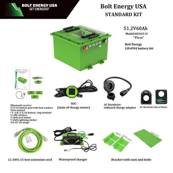 Bolt Energy 48V 60Ah "FLEET" Standard Battery Kit