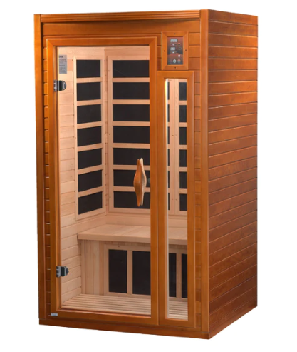 Dynamic saunas Barcelona Elite 1-2-person Ultra Low EMF (Under 3MG) FAR Infrared Sauna (Canadian Hemlock)