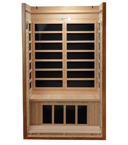 Dynamic saunas Barcelona Elite 1-2-person Ultra Low EMF (Under 3MG) FAR Infrared Sauna (Canadian Hemlock)