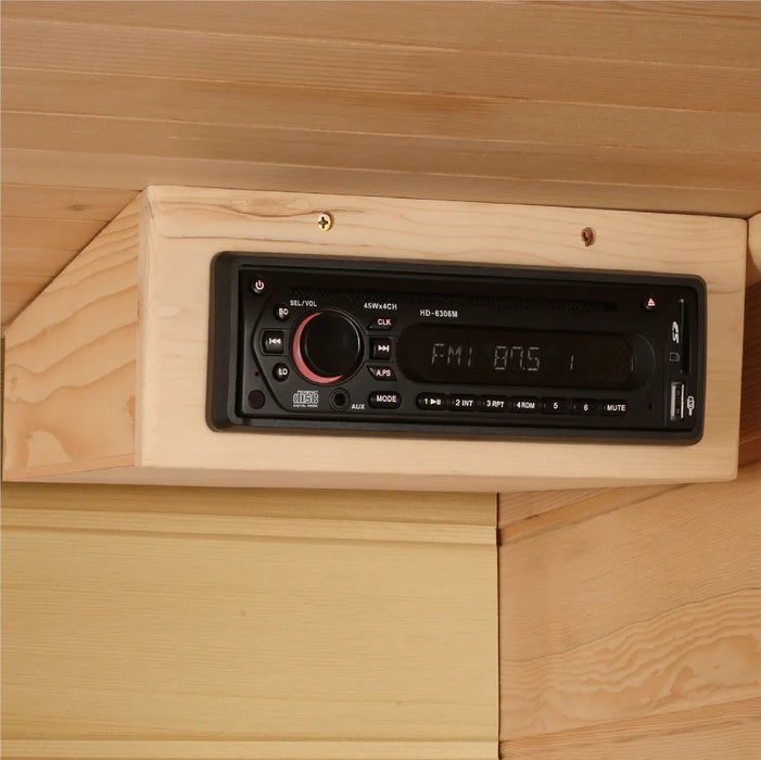 Maxxus Sauna 4-Person Low EMF FAR Infrared Indoor Sauna - Canadian Red Cedar (MX-K406-01 CED)