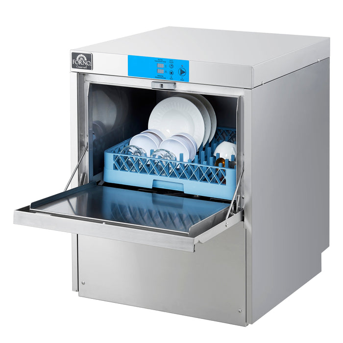 Forno Commerciale 25" Undercounter Dishwasher with 23L Tank Capacity, 3 Different Wash Cycles, High-Temperatures for Sanitation in Durable Stainless Steel (FCMDW0024)