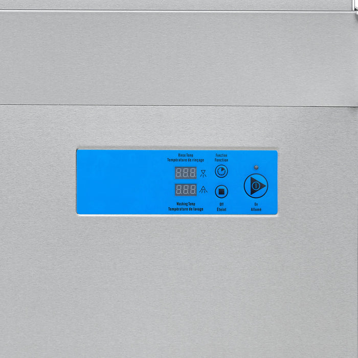 Forno Commerciale 28" Hood Dishwasher with 26L Tank Capacity, 3 Different Wash Cycles, High-Temperatures for Sanitation in Durable Stainless Steel (FCMDW0031)