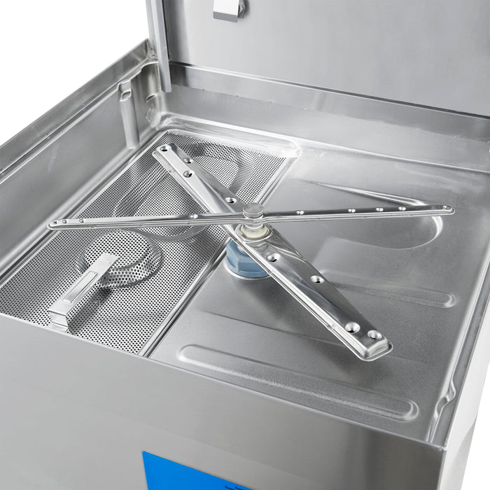 Forno Commerciale 28" Hood Dishwasher with 26L Tank Capacity, 3 Different Wash Cycles, High-Temperatures for Sanitation in Durable Stainless Steel (FCMDW0031)