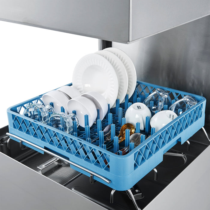 Forno Commerciale 28" Hood Dishwasher with 26L Tank Capacity, 3 Different Wash Cycles, High-Temperatures for Sanitation in Durable Stainless Steel (FCMDW0031)