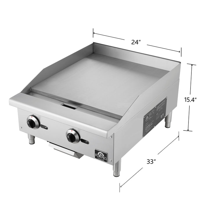 Forno Commerciale 24" 2 Burner 60,000 BTU Gas Griddle (FCMGG0055-24)