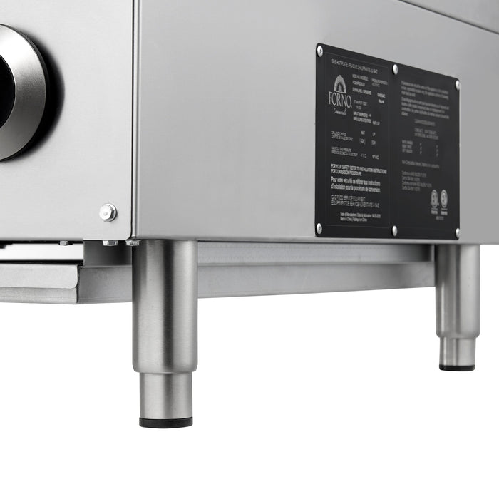 Forno Commerciale 24" Gas Hot Plate, 4 Burners (100,000 BTU) with Cast Iron Grates and 430 Stainless Steel Body (FCMHP0079-24)