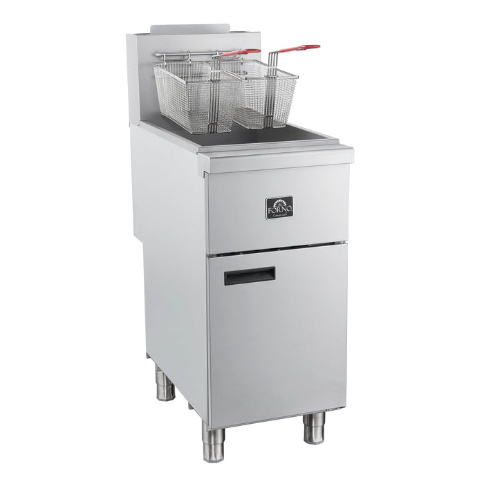 Forno Commerciale Propane Gas Deep Fryer, 3 Burners, 90,000 BTU, 40lbs Oil Capacity (FCMGF0016)