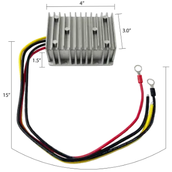 Allied Battery Lithium 36V/48V to 12V Step-Down Voltage Converter - 30 Amp Max