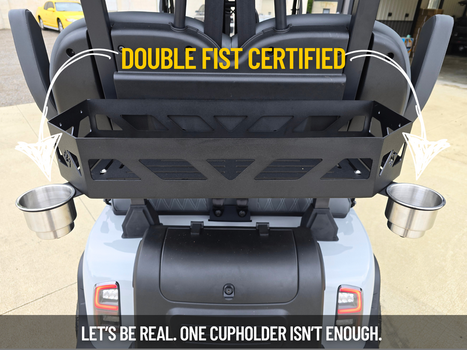 Dual Stainless Cupholders (BA CartRack™ Attachment)