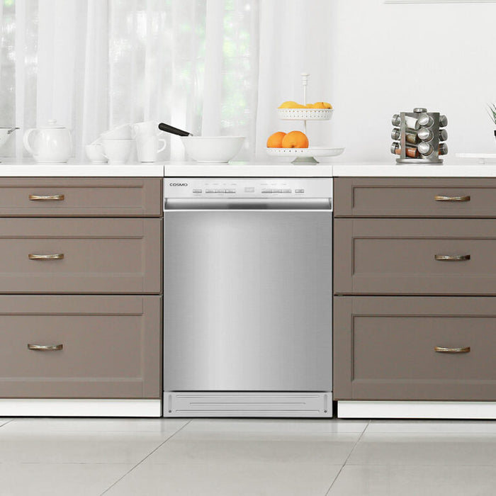 Cosmo 24" Front Control Built-In Tall Tub Dishwasher in Fingerprint Resistant Stainless Steel (COS-DWD24FBR)