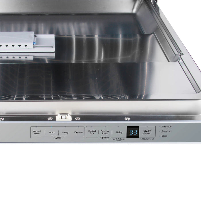 Cosmo Vista 24" Built-in Dishwasher, Advanced Sanitize Technology, Ultra-Quiet Operation in Stainless Steel (COS-DWV24TTR)