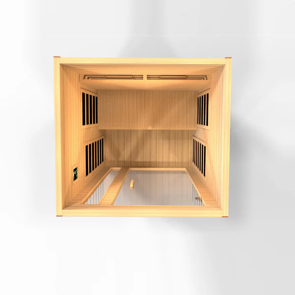 Dynamic Sauna "Cardoba" 2-Person Full Spectrum Near Zero EMF FAR Full Spectrum Infrared Indoor Sauna (DYN-6203-02 FS)