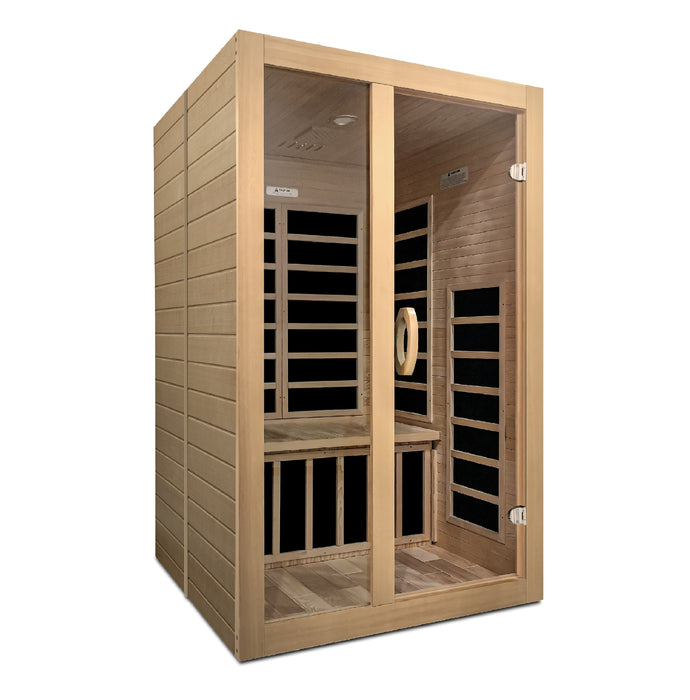 Dynamic Sauna "Santiago" 2-Person Low EMF FAR Infrared Indoor Sauna (DYN-6209-01)