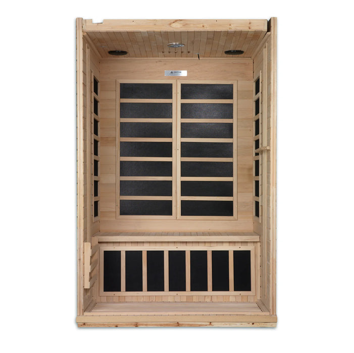 Dynamic Sauna "Venice Elite" 2-person Ultra Low EMF FAR Infrared Indoor Sauna (DYN-6210-01 Elite)