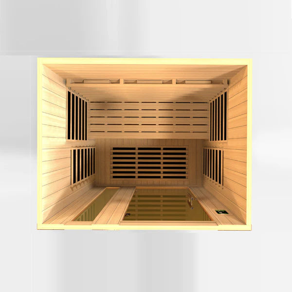 Dynamic Sauna "Lugano" 3-Person Full Spectrum Near Zero EMF FAR Infrared Indoor Sauna (DYN-6336-03 FS)