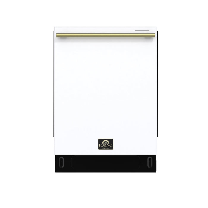 Forno Stella 24" Built-in Dishwasher - Stainless Steel, Black and White (FDWBI8010-24S)