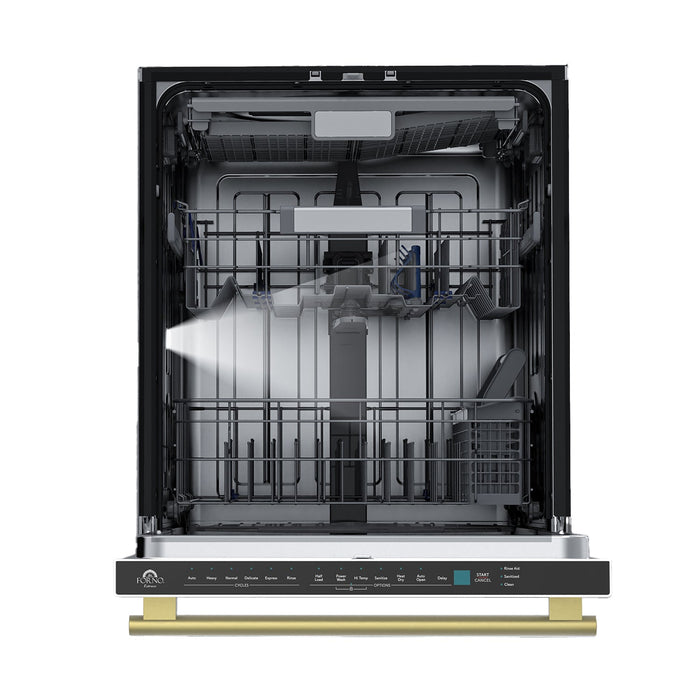 Forno Stella 24" Built-in Dishwasher - Stainless Steel, Black and White (FDWBI8010-24S)