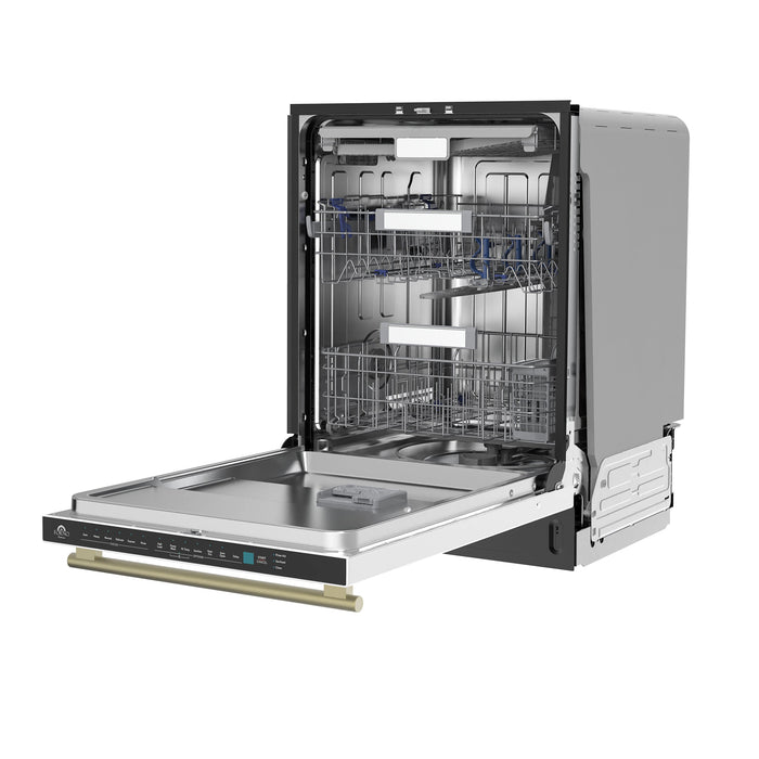 Forno Stella 24" Built-in Dishwasher - Stainless Steel, Black and White (FDWBI8010-24S)