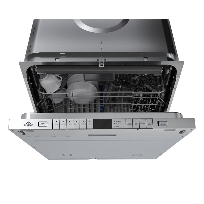Forno Rivestito 24" Built-In Panel-Ready Dishwasher, Ultra-Quiet 45 dB, Energy Star with Stainless Steel Interior (FDWBI8011-24)