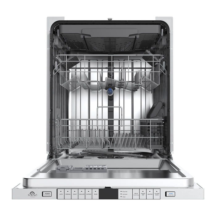Forno Rivestito 24" Built-In Panel-Ready Dishwasher, Ultra-Quiet 45 dB, Energy Star with Stainless Steel Interior (FDWBI8011-24)