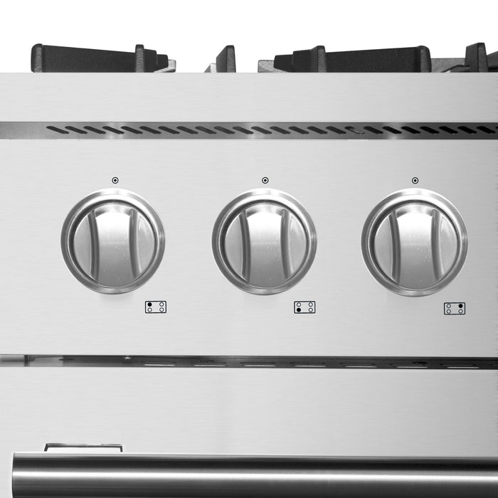 Forno Marco 30" Dual Fuel Range with 4 Sealed Burners in Stainless Steel (FFSGS6197-30)