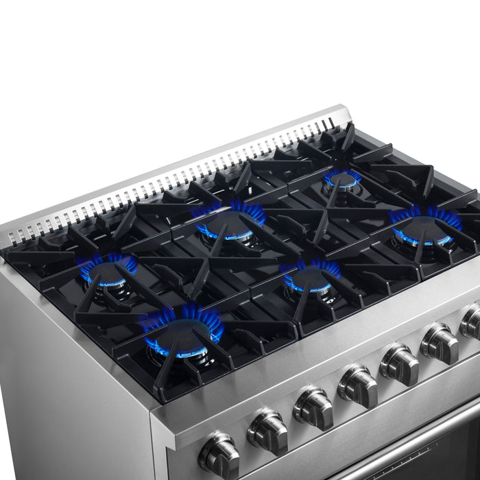Forno Marco 36" Dual Fuel Range with 6 Sealed Burners in Stainless Steel (FFSGS6197-36)
