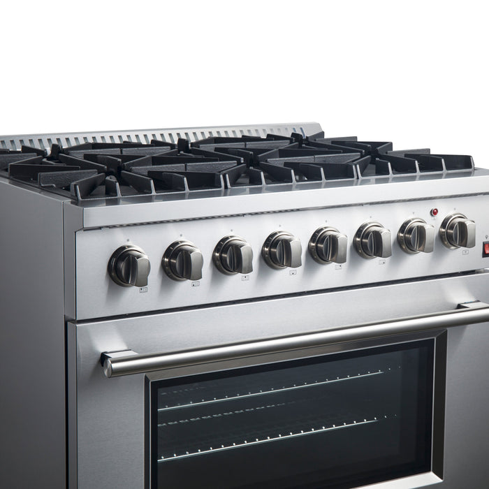 Forno Marco 36" Dual Fuel Range with 6 Sealed Burners in Stainless Steel (FFSGS6197-36)