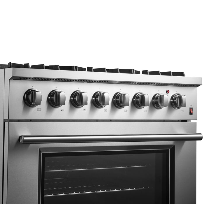 Forno Marco 36" Dual Fuel Range with 6 Sealed Burners in Stainless Steel (FFSGS6197-36)